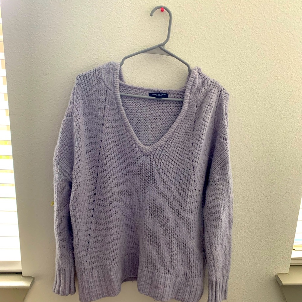 American Eagle purple sweater
